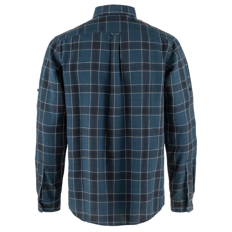 Fjallraven Ovik Travel Shirt Long Sleeve Mens in Indigo Blue-1